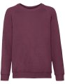 Kinder Sweater Classic Raglan Fruit of the Loom Burgundy